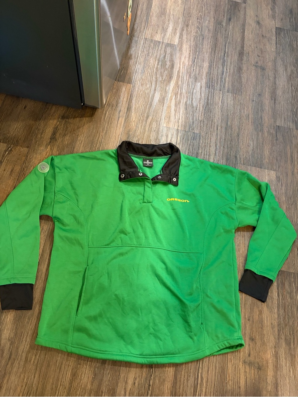Colosseum Women’s Green Quarter Zip Oregon Ducks Crewneck Size XL